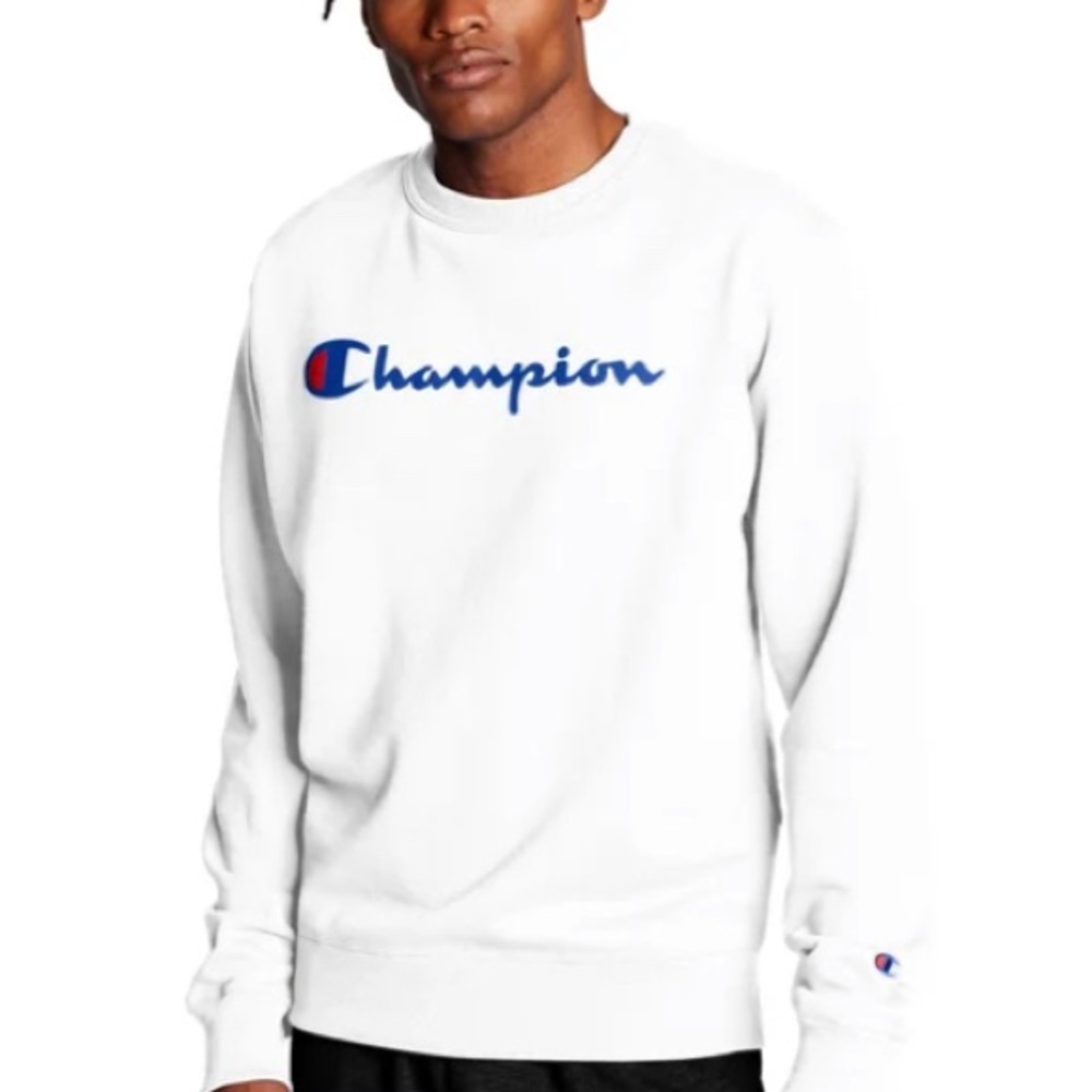 White Champion Crewneck